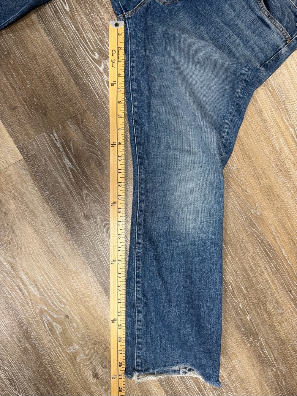 MOTHER Superior The Hustler Women’s Sz 33 High Rise Cropped Straight Jeans READ* - Picture 12 of 16